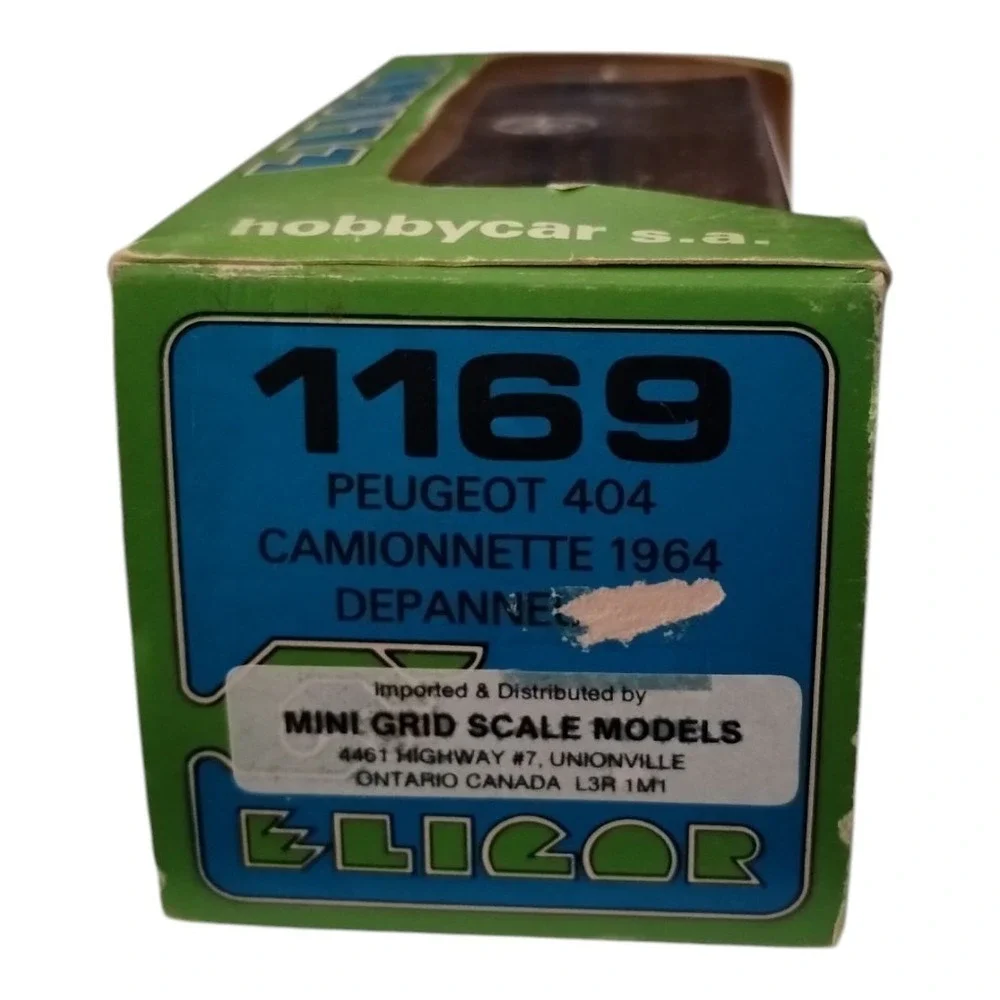 1169 Peugeot 404 Camionnette‎ 1964 Depanneu PTT Eligor France Miniature